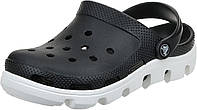 7 Women/5 Men Black/White Crocs Unisex-Adult Duet Sport Clog