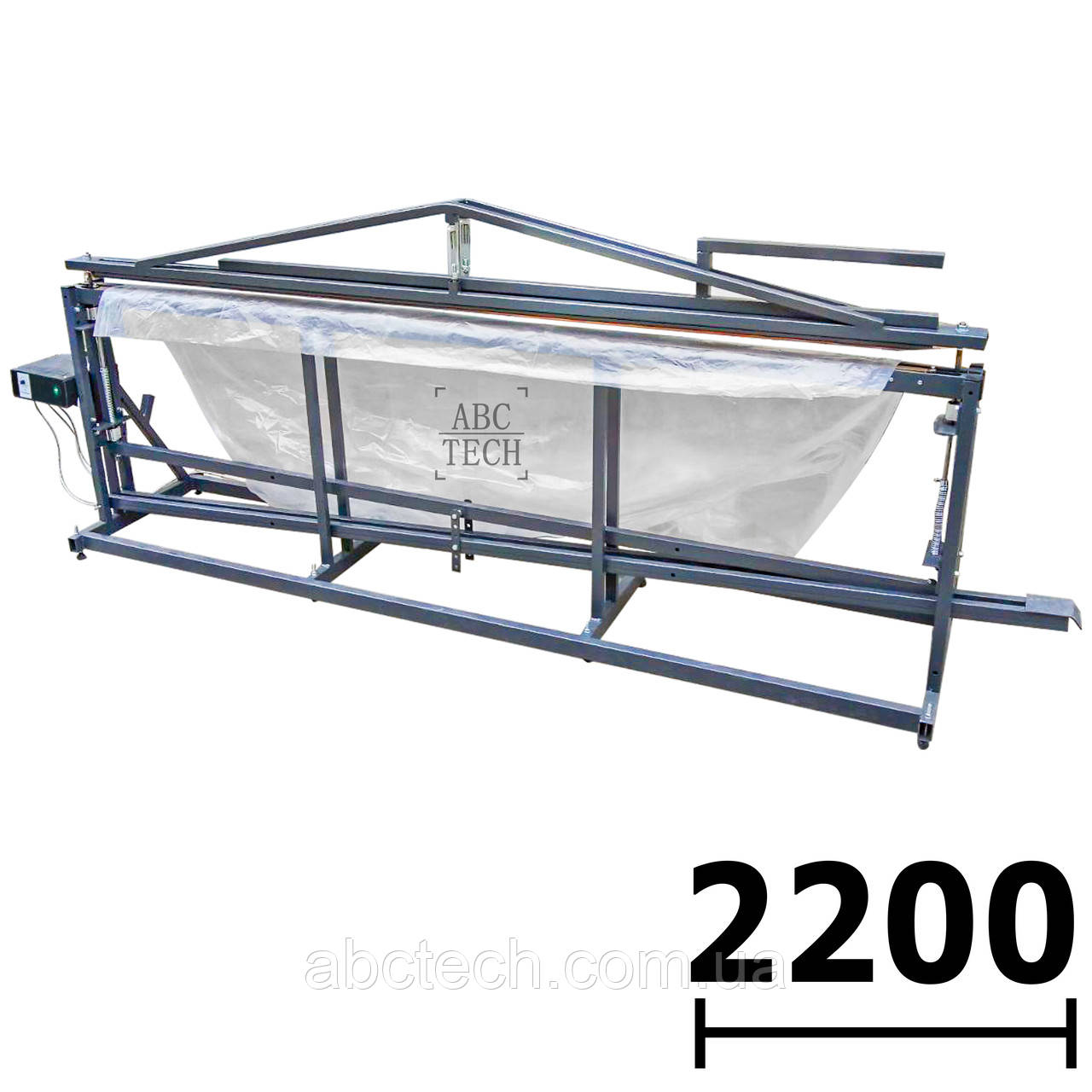 Підлоговий імпульсний зварювач пакеторобник, з двома рулонотримачами НЗВ-2200п (без полиці) Шов 3 мм, фото 1