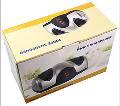 Велика подвійна електроточилка для кухонних ножів KNIFE SHARPENER, точило для ножів і ножиць BR000125, фото 4