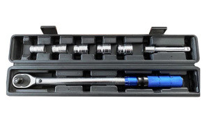 Ключ динамометричний 1/2" (40-220 Нм) з набором торцевих головок ShiningBerg 114196NK2, фото 1