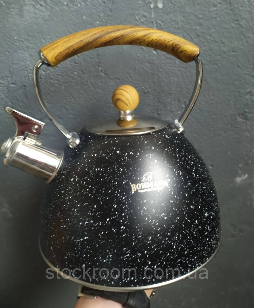 Чайник 3л зі свистком Bohmann BH 9919 black