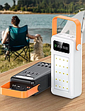 Портативний зарядний пристрій Power Bank Bilintong 40000mAh + Led лампа Чорний, фото 8