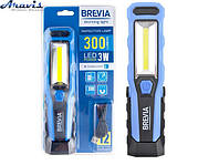 Переноска диодная 3W COB/300 lm +1W L=215/магнит/2000mAh/Micro USB/крючек/мен.угол Brevia Led №11320