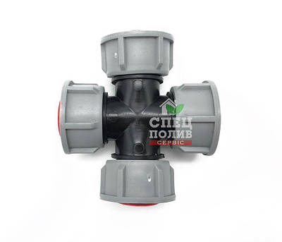 Хрестовина з 4-ма накидними гайками 1" дюйм, (четверник американка), фітинги для систем холодного водопостачання