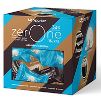Коробка протеиновых конфет Sporter Zero One Mix 225 грамм 15 шт коробке
