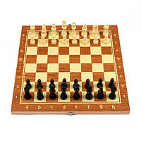 Настольная игра 3в1 шахматы, шашки, нарды, 29x29см, дерево