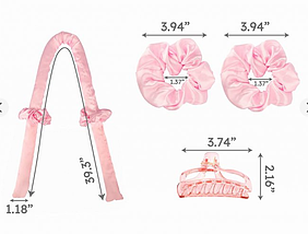 М'які бігуді для холодної завивки волосся та створення локонів з гумками та шпилькою, фото 3
