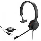 Гарнітура дротова Jabra Evolve 20 MS Mono USB (4993-823-109) з шумозаглушенням чорні бу, фото 2
