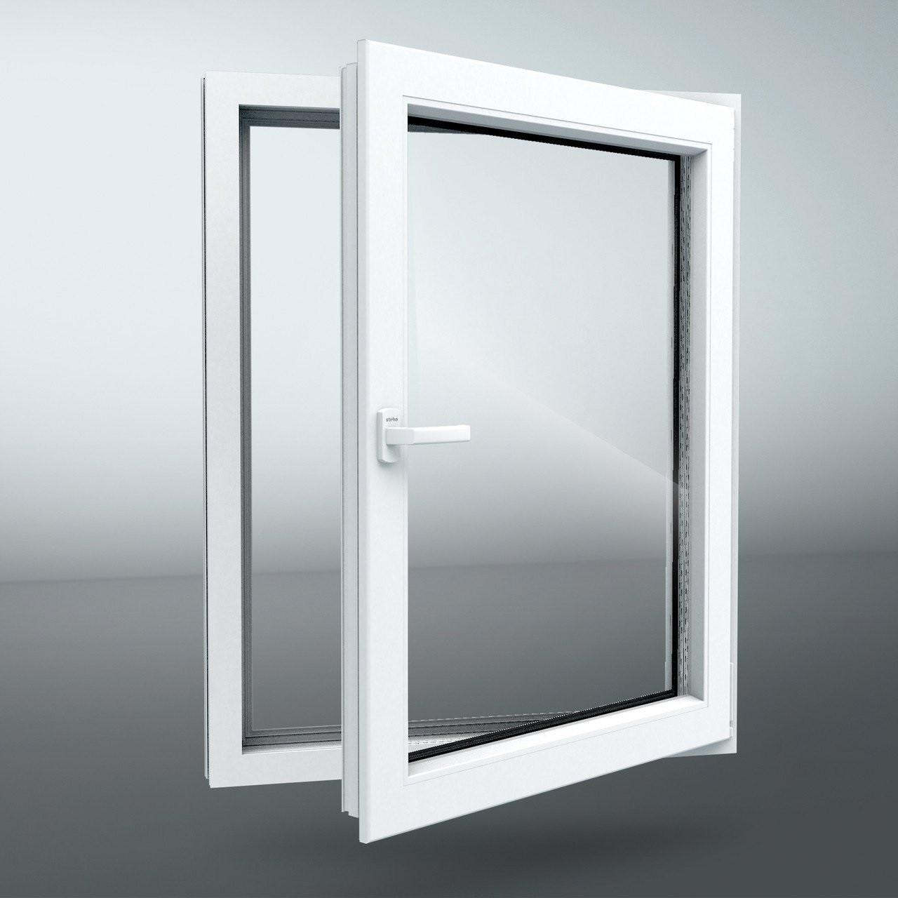 Окно металлопластиковое одностворчатое с открыванием Рехау Бриллиант .