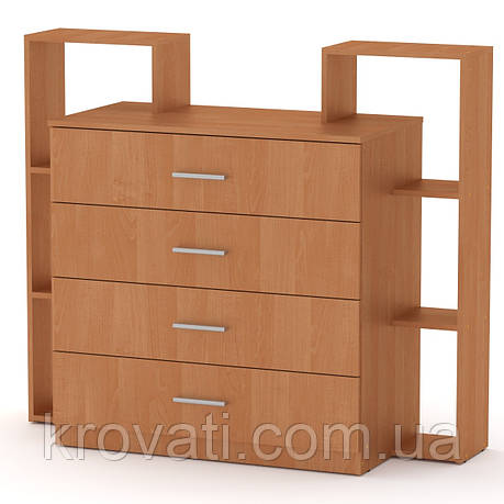 Комод на 4-ри ящики Компаніт 4-2, Вільха, фото 1