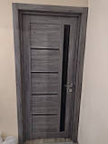 Дверцята міжкімнатні Леодор Leodor модель Рим у кольорі білий льон зі склом сатин 60,70, 80, 90 см, фото 6