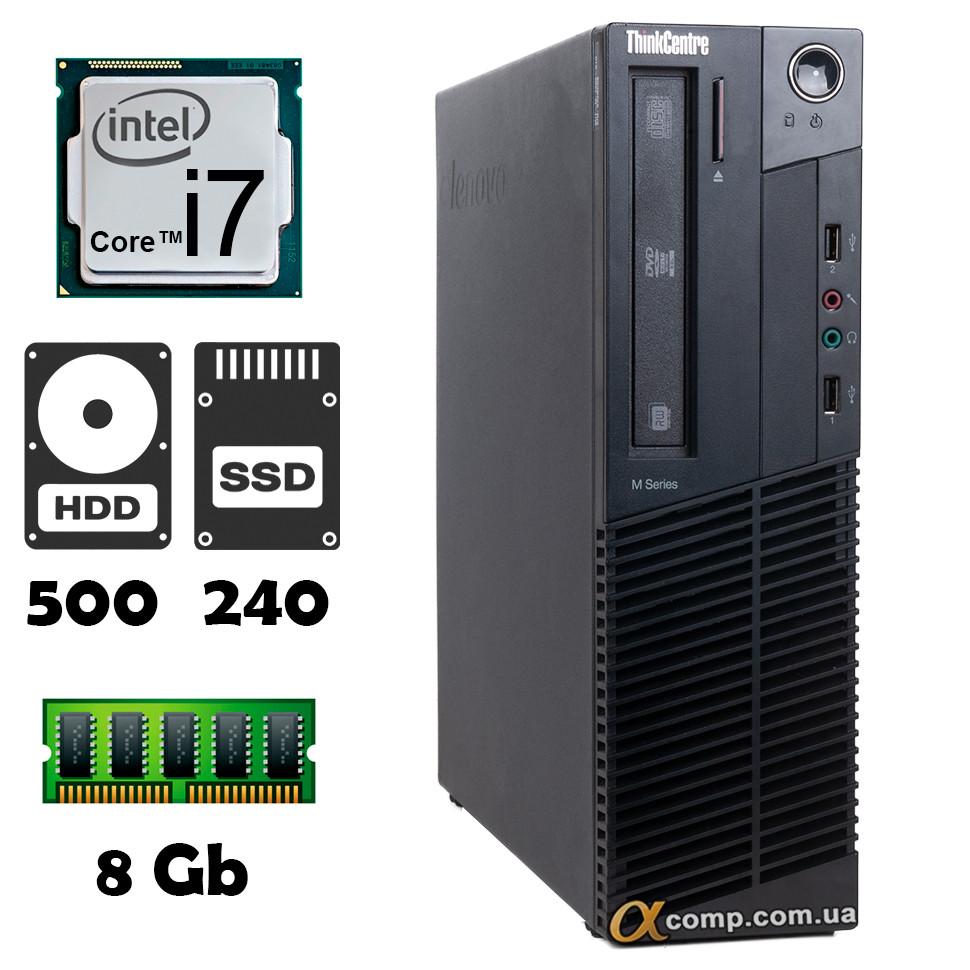 Lenovo ThinkCentre M82 (i7 3770 • 8Gb • 500Gb • ssd 240Gb) dt, фото 1