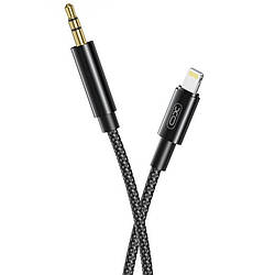 Аудіокабель 3.5 мм Audio Lightning to 3,5mm XO NB-R211A 100см Чорний