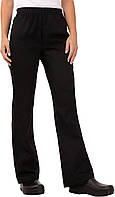 X-Small Black Chef Works Women's Essential Baggy Chef Pants