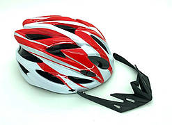 Велошолом шолом для велосипеда з козирком червоний