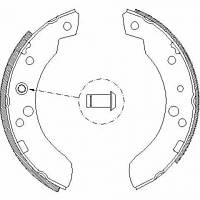 Тормозные колодки задние Transit 2.5 Т-12 1982-1995 (LPR) 6192365/5026344