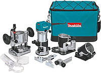 Kit with 3-Bases Makita RT0701C 1-1/4 HP Compact Router