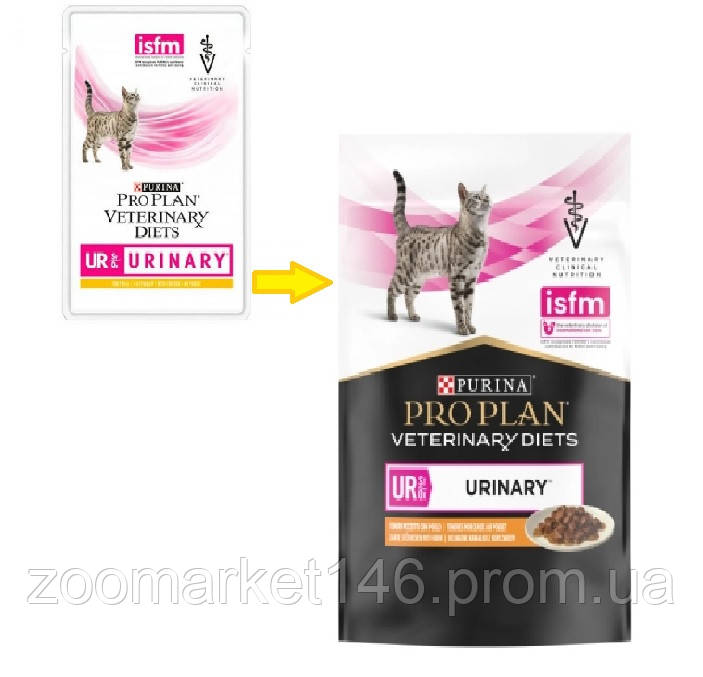 Purina Pro Plan Veterinary Diets UR Urinary Шматочки в підливі з куркою для котів, 85 г