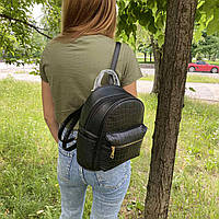 Детский мини рюкзак под рептилию черный рюкзачок для девочек эко кожа
