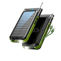 УМБ Solar power bank FM radio Wireless charger 20000mAh PN-W26 IPX4  1USB/Type-C, 15W/3A, Qi