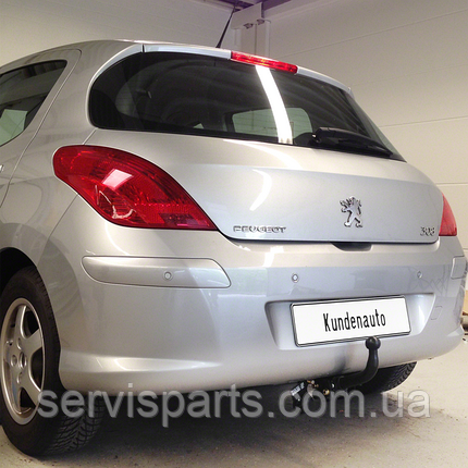 Фаркоп Peugeot 308 2007-2013 (Пежо 308 хетчбек) без підрізу бампера, фото 1