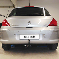 Фаркоп Peugeot 308 2007-2013 (Пежо 308 хетчбек) без підрізу бампера, фото 3