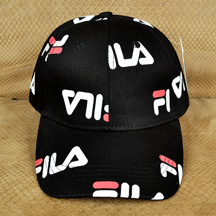Бейсболка Fila чорна Брендова кепка Філа чорна Топ якість Туреччина