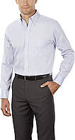 18.5 Neck 36-37 Sleeve Blue Мужская классическая рубашка Van Heusen Regular Fit Pinpoint Solid