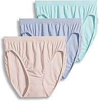 9 Teal Blue/Periwinkle/Peach Rose Женское нижнее белье Jockey Comfies из микрофибры французского кроя - 3