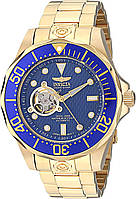 Blue Мужские часы Invicta Grand Diver с автоматическим текстурированным циферблатом из нержавеющей стали