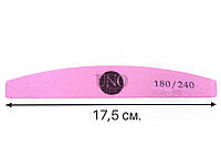 Пилка - бафик для полировки и шлифовки натуральных и нарощенных ногтей, 1шт. Розовая 180/240