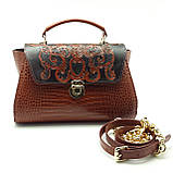 Сумка шкіряна Silver Taurus 7636 " Мішель " ручної роботи., фото 3