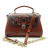 Сумка шкіряна Silver Taurus 7636 " Мішель " ручної роботи., фото 9