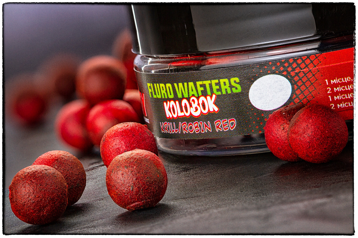 Вафтерс BOUNTY FLURO WAFTERS KOLOBOK KRIL / ROBIN RED 12 мм