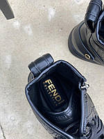 Жіноче взуття Fendi sneakers black. Кросси стильні жіночі Фенді., фото 3