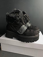 Стильные женские ботинки D&G boot black. Ботинки модные Дольче Габбана женские.