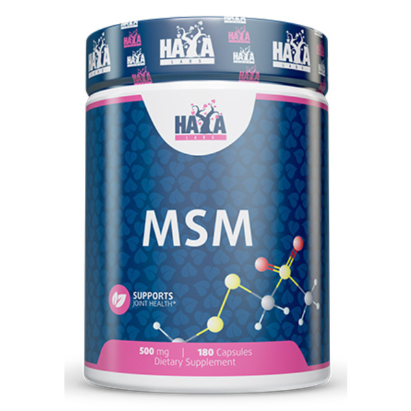 Препарат для суглобів і зв'язок Haya Labs MSM 500 мг 180 капс
