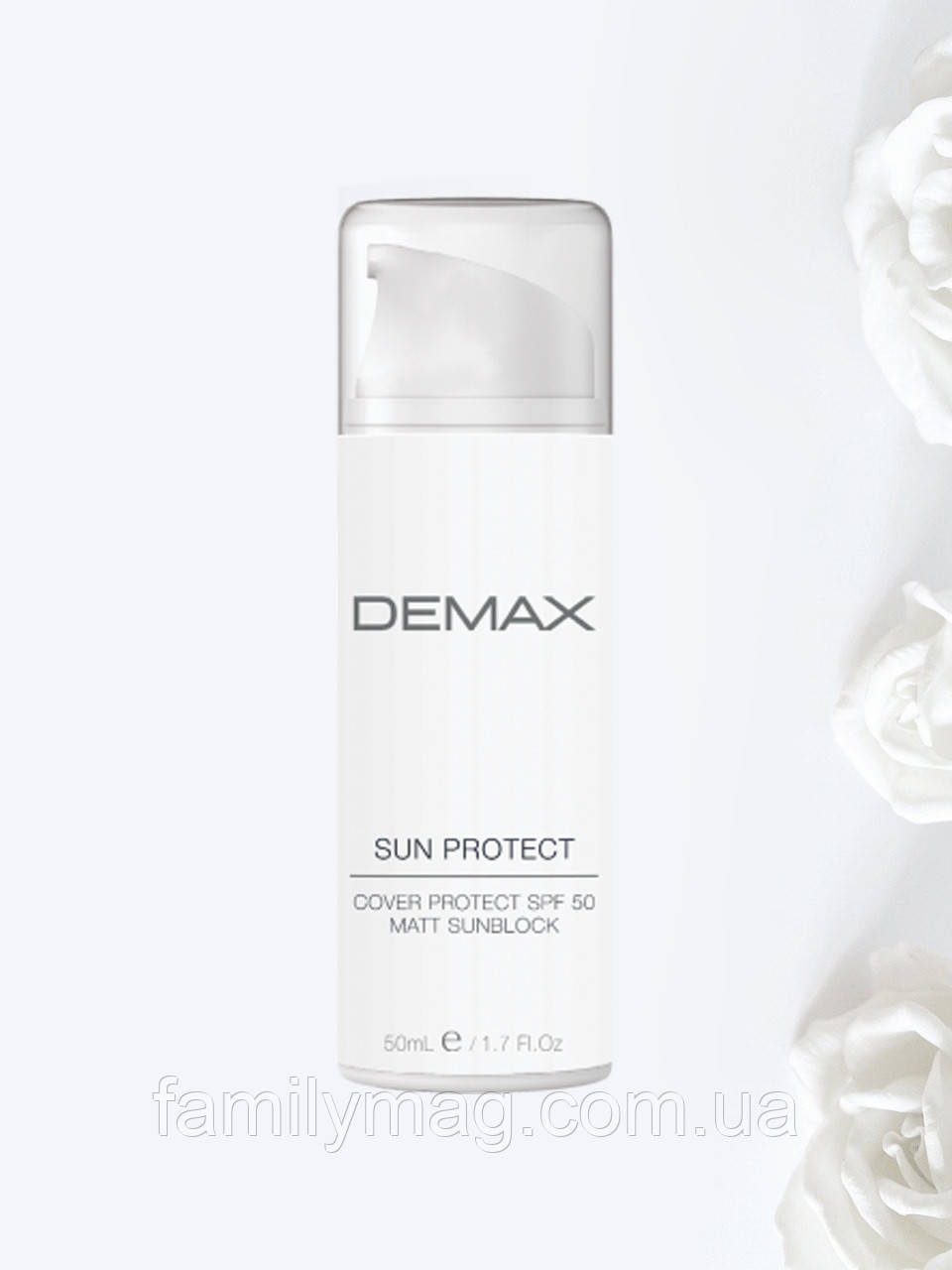 Захисний матуючий санблок Sun Protect Cover Protect SPF 50 Matt Sunblock Demax 50 мл