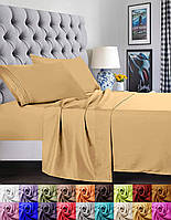 Twin/Twin XL Gold Elegant Comfort 1500 Thread Count Luxury Єгипетська якість Супер м’яка без зморшок і ст