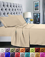 Queen Beige Elegant Comfort 1500 Thread Count Роскошное египетское качество Супер мягкое, без морщин и ус