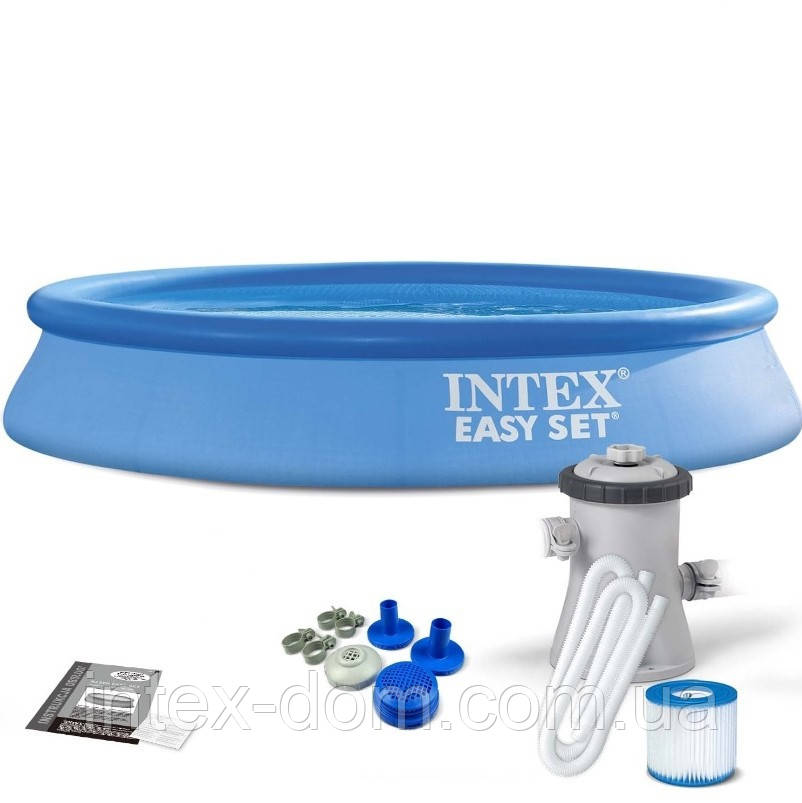 Надувний басейн Intex 28118 (305x61см) (Картріджний фільтр-насос 1250 л/год)