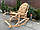 Крісло гойдалка з дерева, фото 3