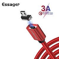 Магнитный кабель красный ESSAGER для micro USB 2метра(PS)