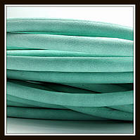 Шнур замшевий діаметр 7 мм, колір Тіффані