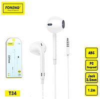 Наушники 3D music FONENG mini-Jack 1.2метра(PS)