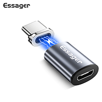 Магнитный адаптер Essager Micro USB х Type-C(PS)