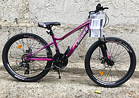 Легкий горный велосипед для девочек Mary 24" рама 13" оборудование SHIMANO Toyrney дисковые тормоза