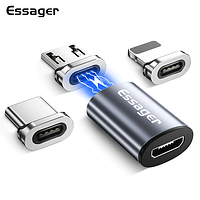 Магнитный адаптер Essager Micro USB х (Iphone, Type-C, Micro USB)(PS)