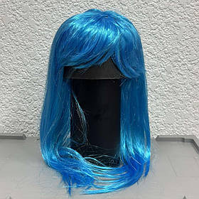 Перука пряме волосся, блакитне, Парик прямые волосы