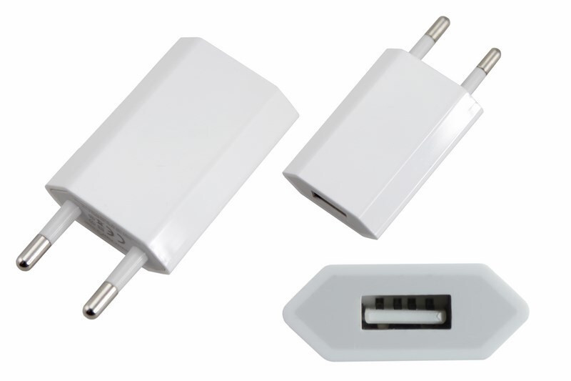 Переходник адаптер плоский СЗУ для USB 9209 белый